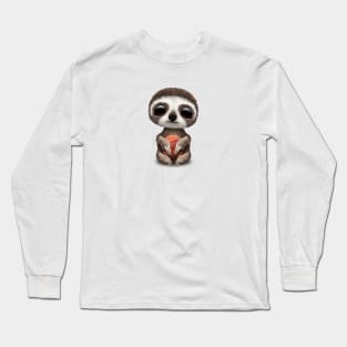 Baby Sloth Playing With Basketball Long Sleeve T-Shirt